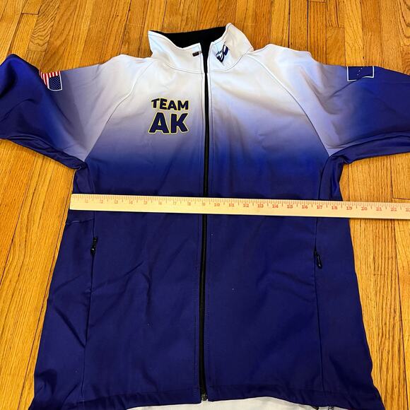 Podium Wear Jacket Womens Large Alaskan Team Purple White Performance Running - Picture 7 of 9
